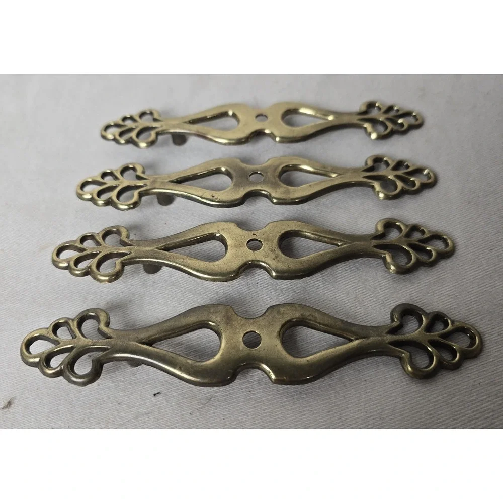 Lot Of 4 Furniture Brass‎ Plates Back Plate B834